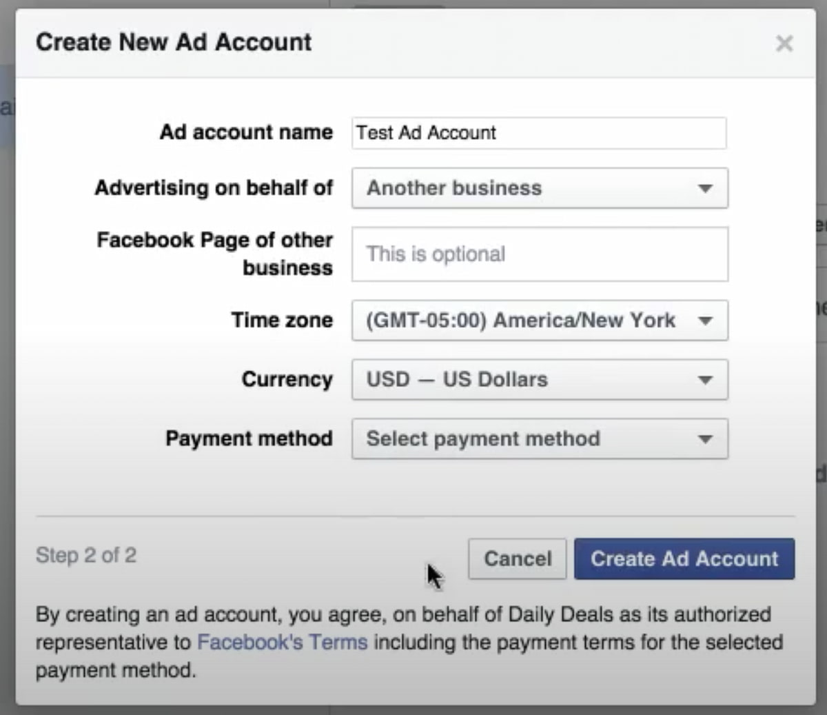 Simple Guide To Creating A New Facebook Ad Account